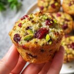 No-Flour Pistachio Cherry Oat Muffins