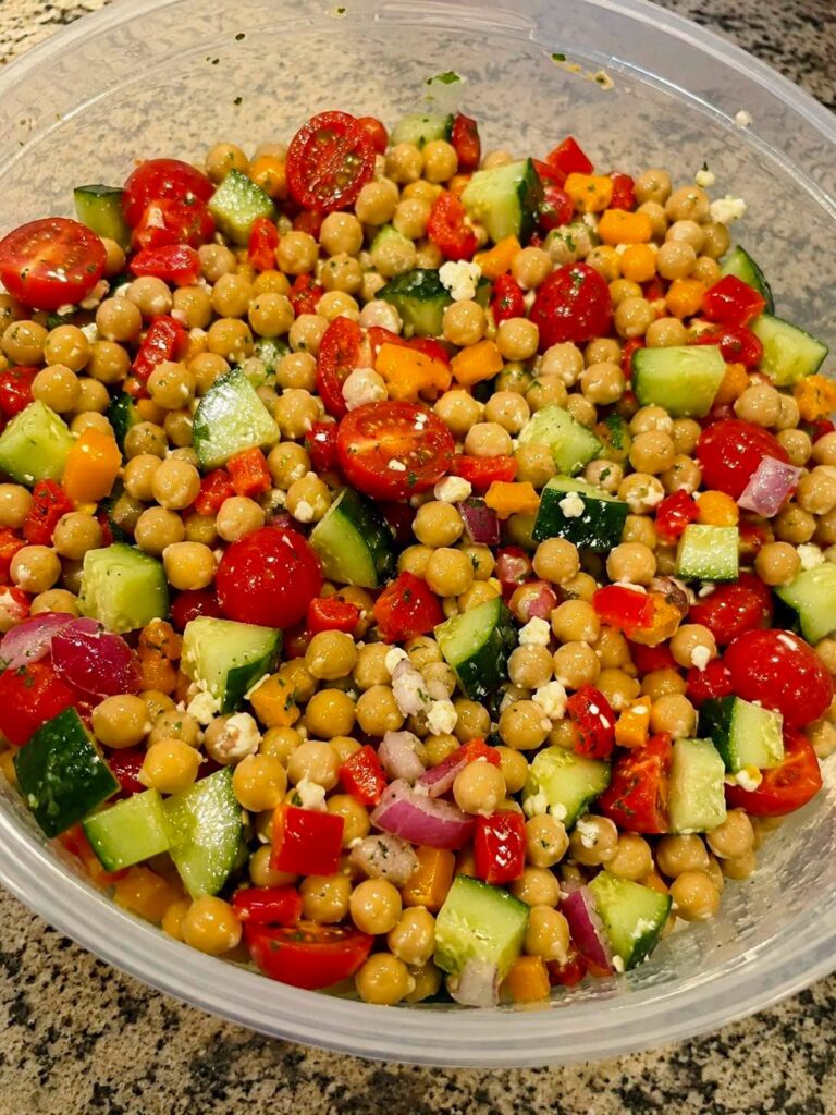 Easy Weight Watchers Chickpea Salad