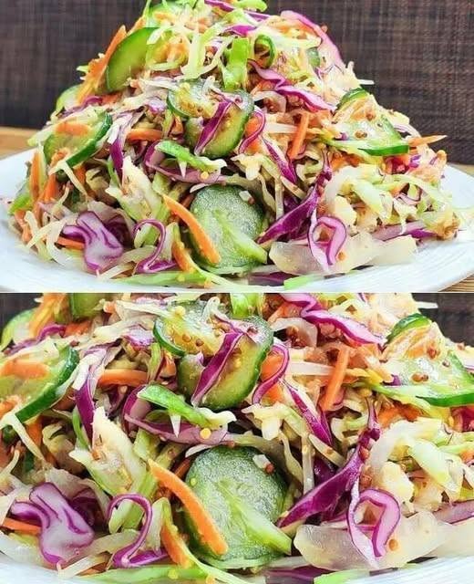 🥗 Crisp Cabbage & Cucumber Salad (Keto)