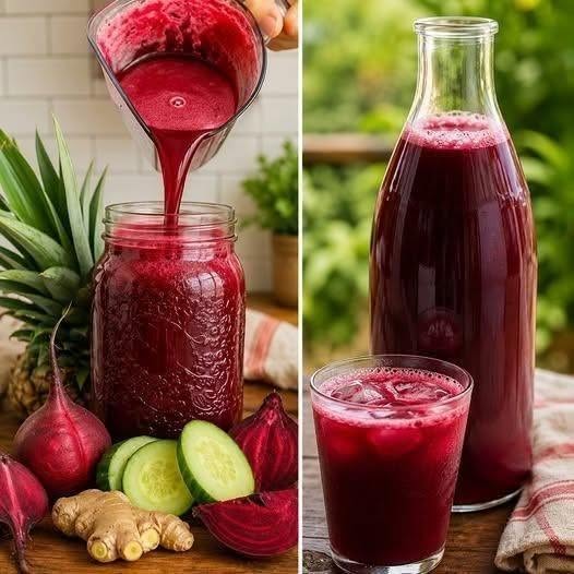 Beetroot, Cucumber, Ginger & Pineapple Detox Juice