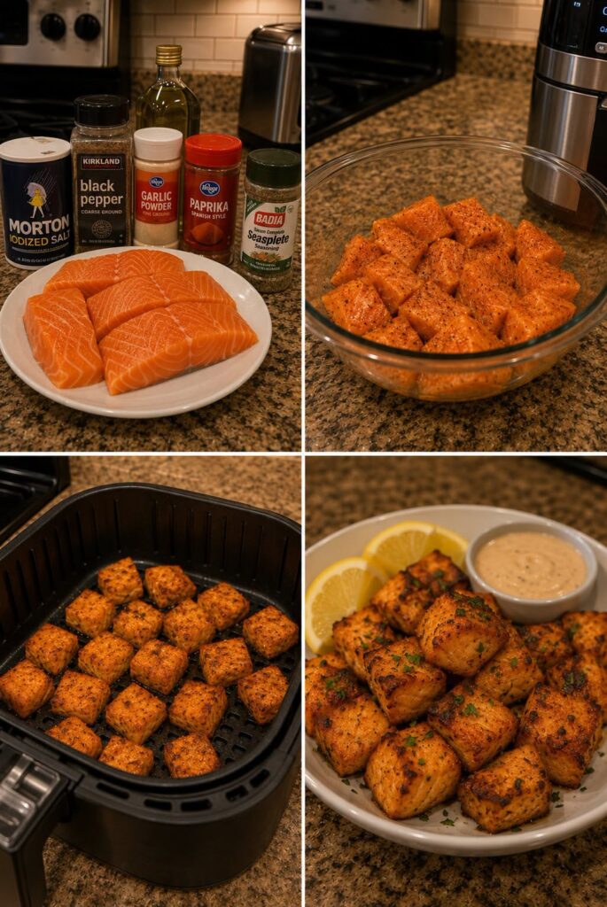 Air Fryer Salmon Bites πβ¨