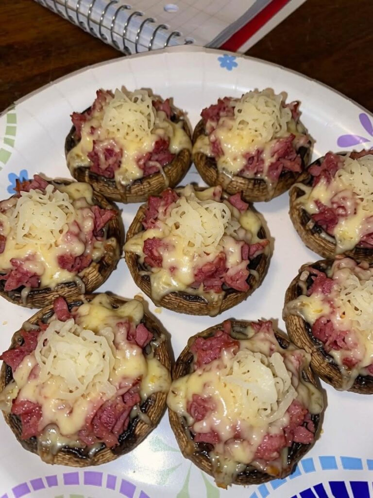 Loaded Reuben Mushroom Caps (The Reuben Sandwich Hack)