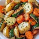 Healthy Herb Roasted Potatoes, Carrots & Zucchini