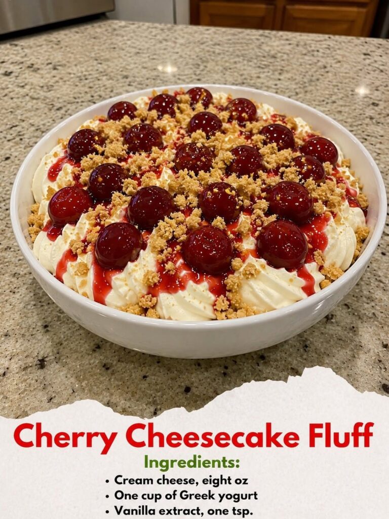 Delectable Cherry Cheesecake Fluff 😋🍒