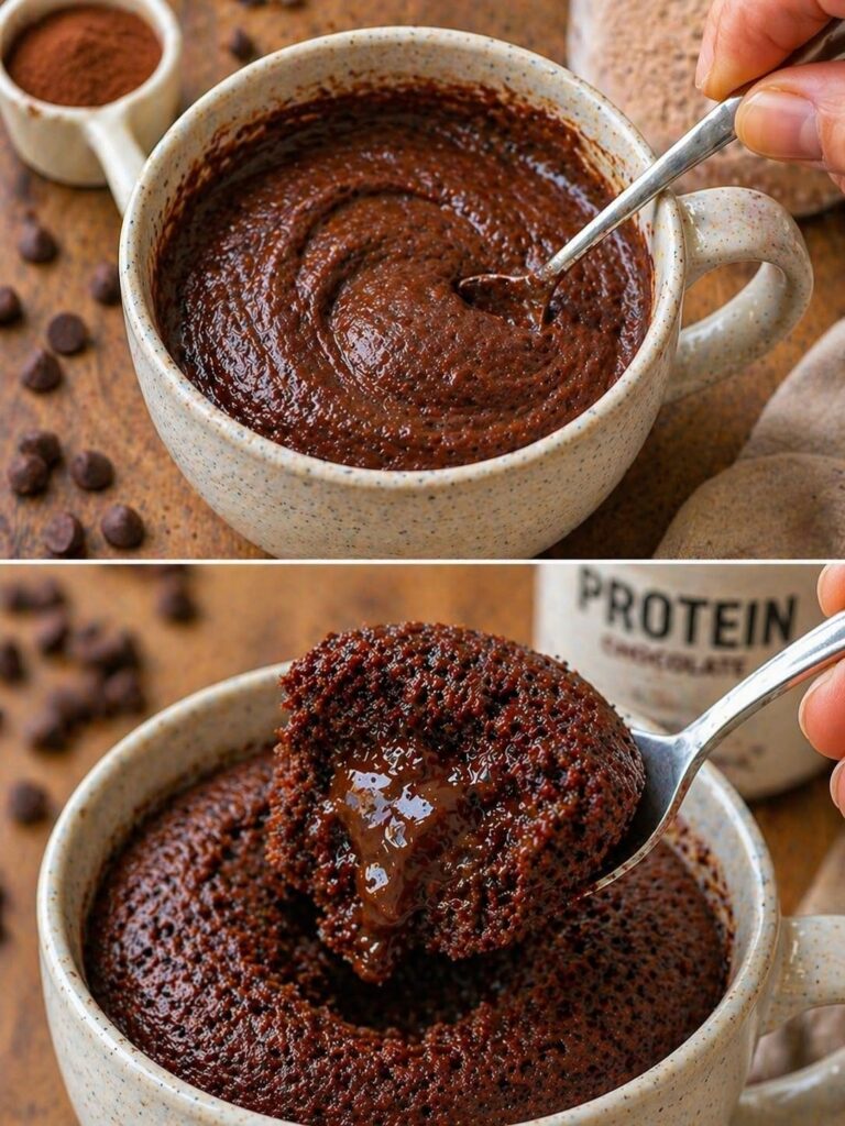 High-Protein Chocolate Cake in a Mug (90 Seconds, No Flour & No Added Sugar)