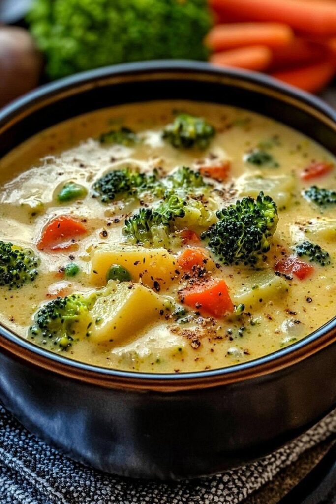 🥦 Hearty Broccoli Vegetable Soup