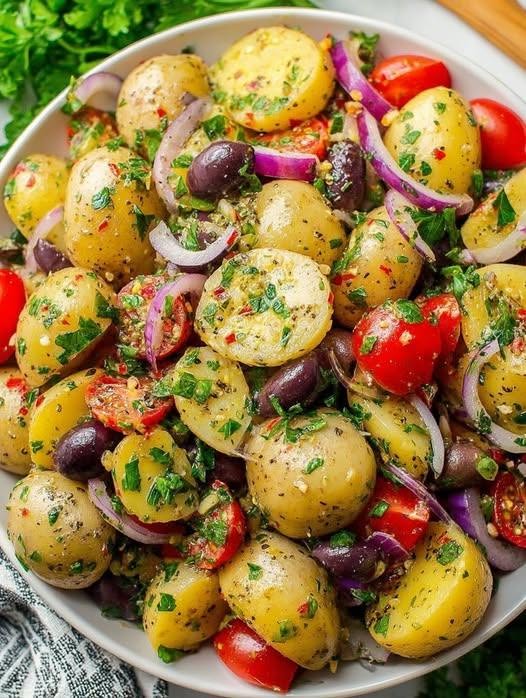 Healthy Mediterranean Potato Salad