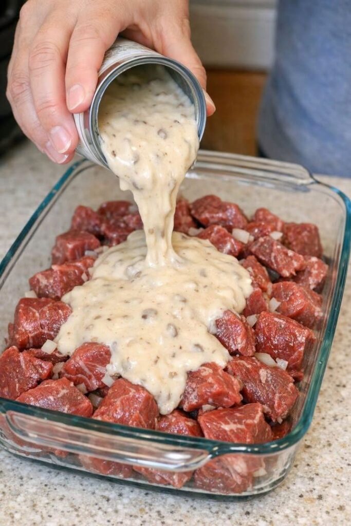 Baked Creamy Mushroom Beef