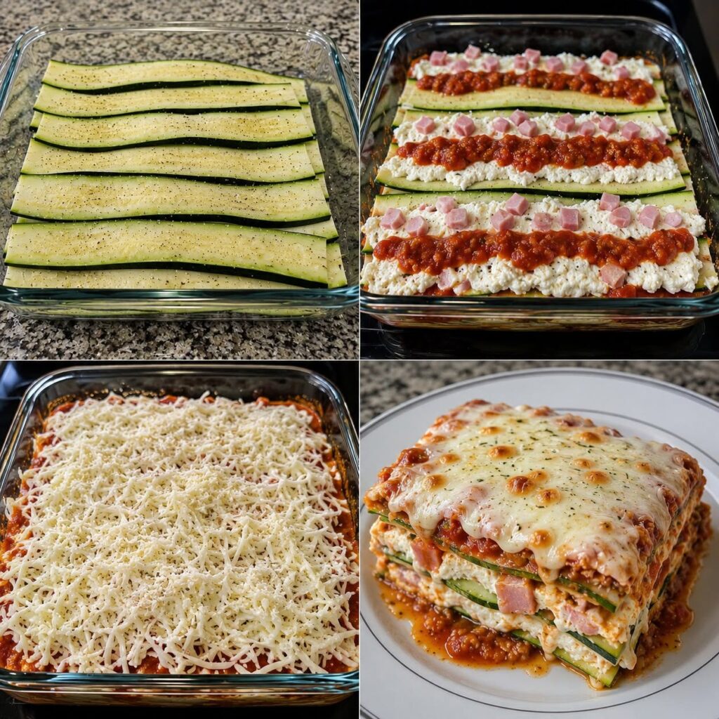 Mediterranean Zucchini & Ham Lasagna π
