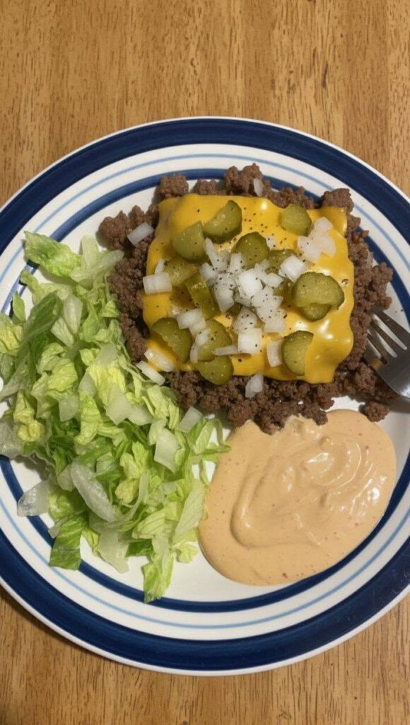 Big Mac Plate (No Buns, High-Protein & Low-Carb Recipe)