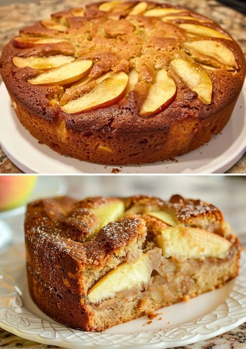 Vegan Mediterranean Maple-Apple Olive Oil Cake 🍰🌱