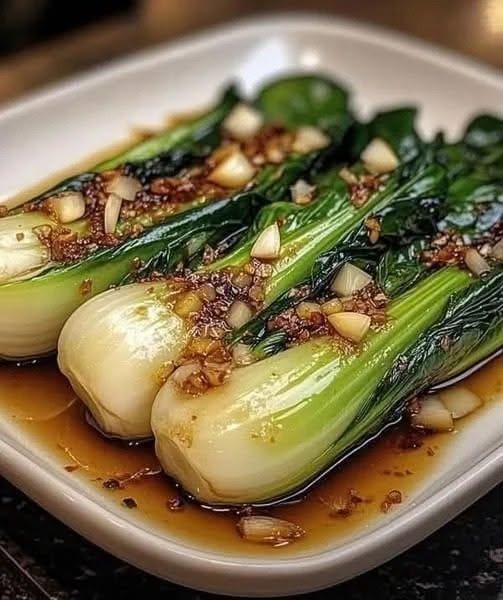 Garlic Soy Glazed Baby Bok Choy (Quick Low-Carb, High-Protein Friendly Asian Side Dish)