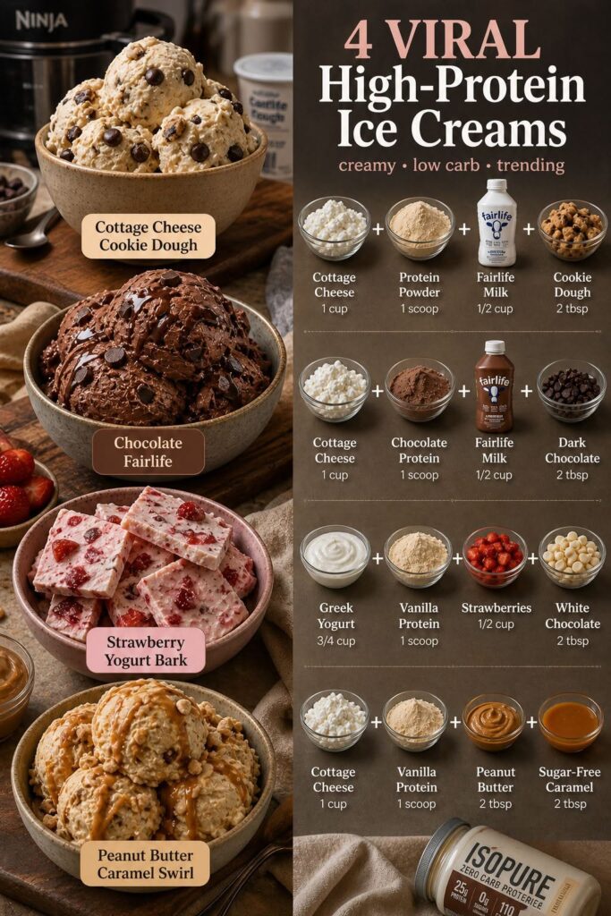 4 High-Protein Ice Cream Recipes (Easy, Creamy & Low-Carb Frozen Treats)