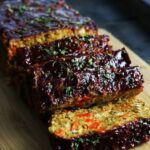 Barbeque Chickpea Loaf with Paprika Glaze