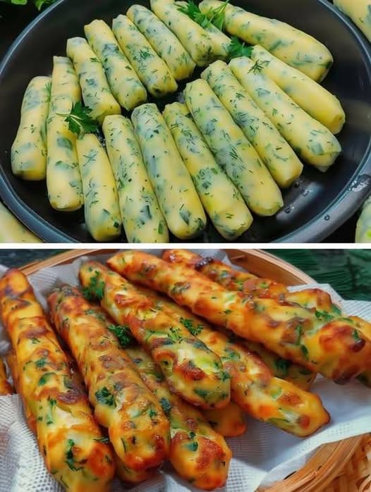 Cheesy Potato Sticks 🧀🥔