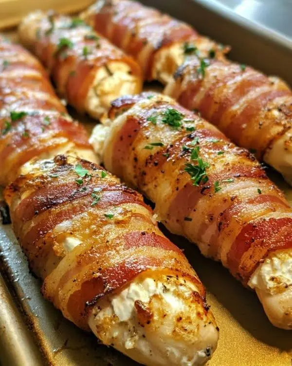 Air Fryer Bacon Wrapped Chicken