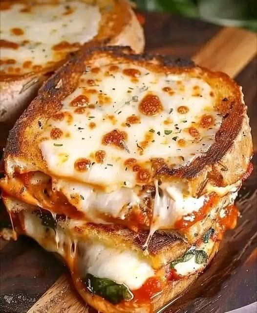 Air Fryer Chicken Parmesan Grilled Cheese Sandwich