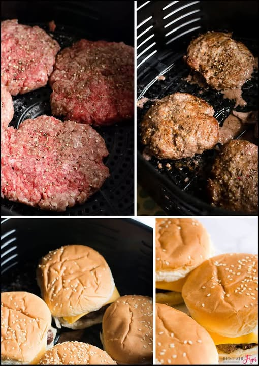 Air Fryer Burgers