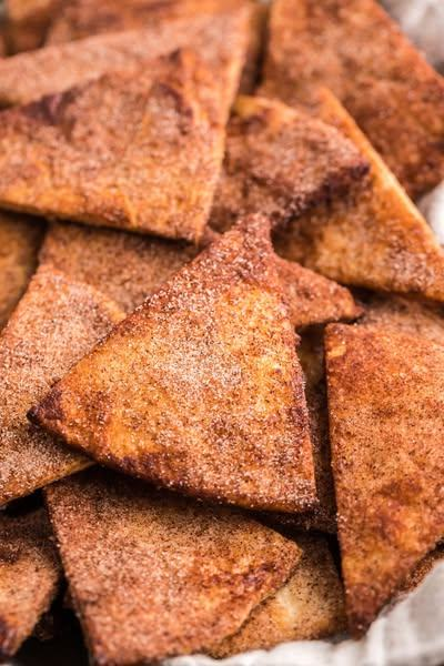 Air Fryer Cinnamon Sugar Tortilla Chips