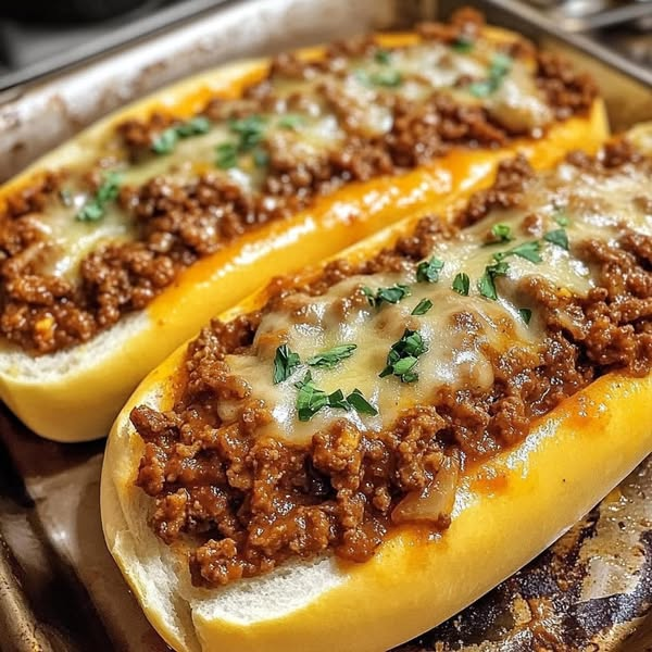 Sloppy Joe Garlic Bread