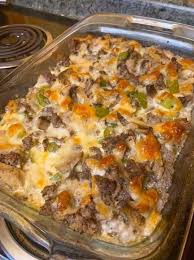 Low-Carb Philly Cheesesteak Casserole 