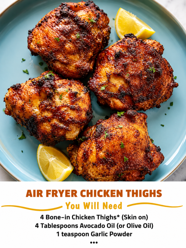 Low-Carb Crispy Air Fryer Chicken Thighs