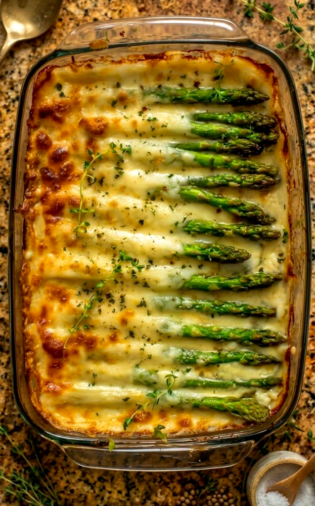 Creamy Asparagus Bake — Low Carb