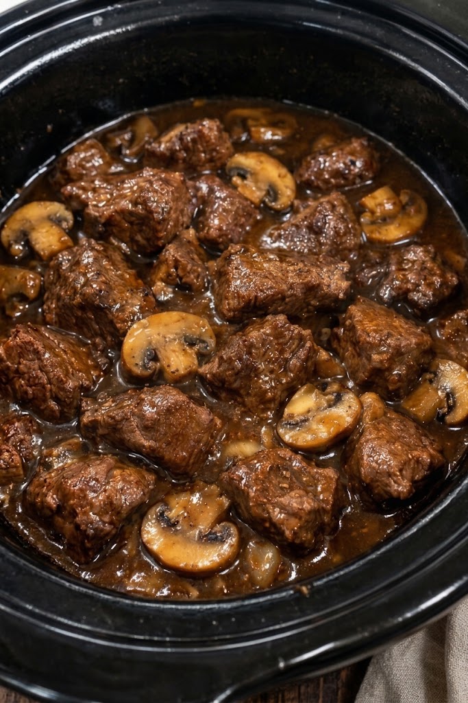 Slow Cooker Mushroom & Beef
