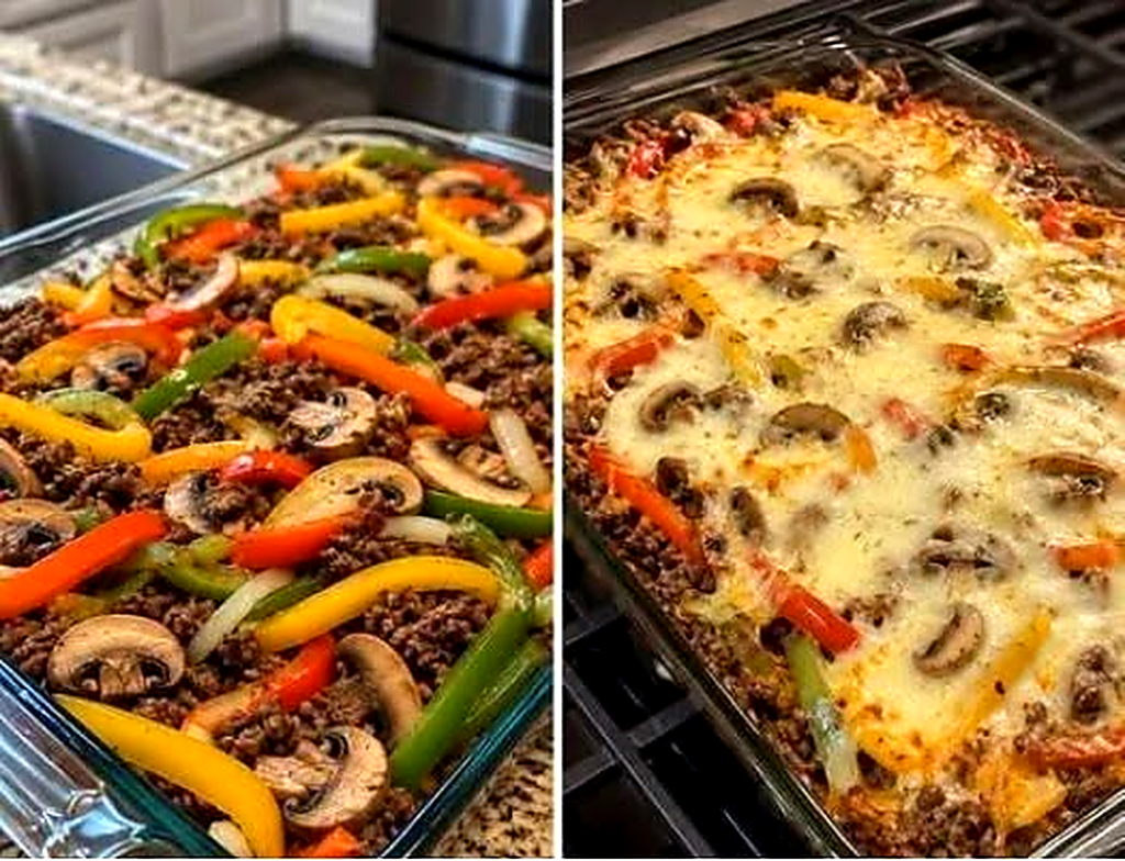 Low-Carb Philly Cheesesteak Casserole