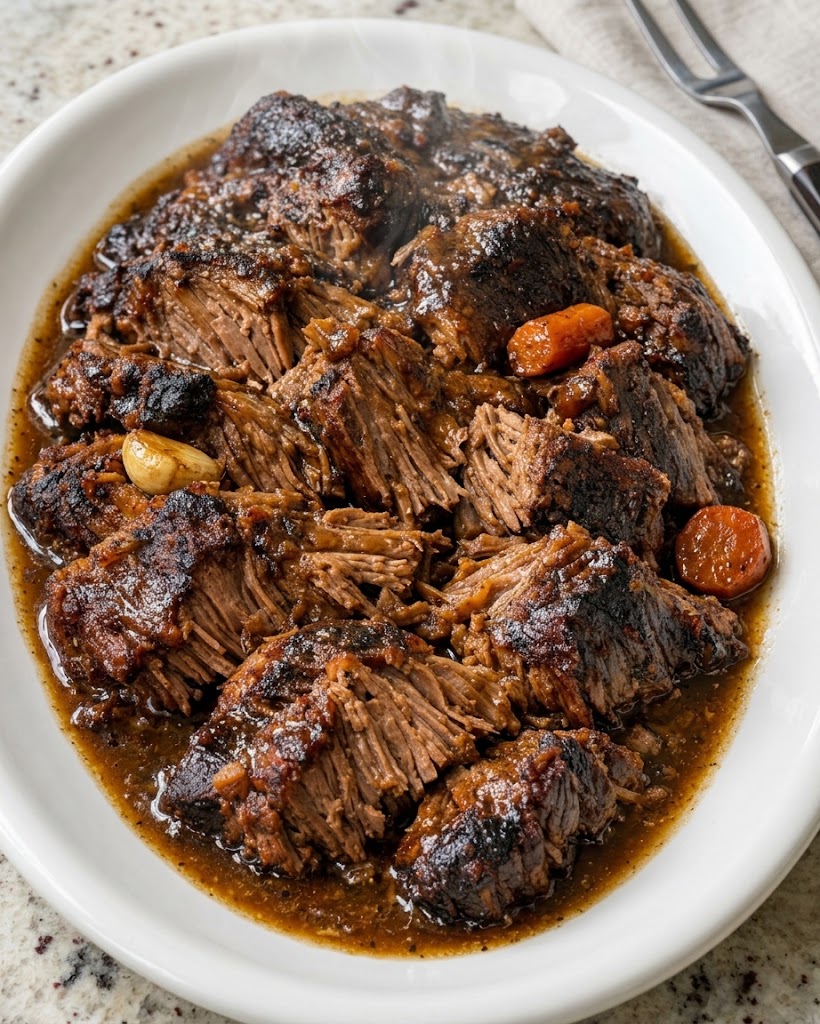 Slow Cooker Balsamic Shredded Beef