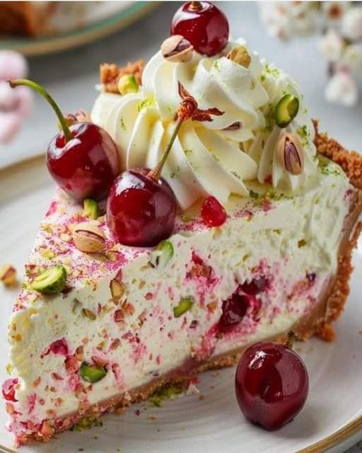 Luscious Lemon-Lime Cherry Pistachio Italian Cheesecake