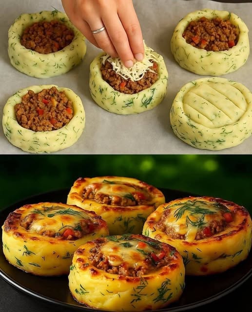 Stuffed Mashed Potato Nests – Simple and delicious recipe