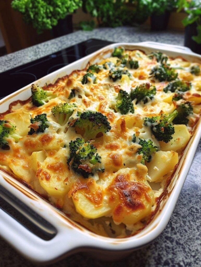 Vegan Broccoli Potato Bake
