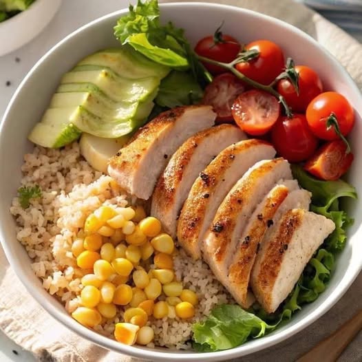 Grilled Chicken & Brown Rice Bow