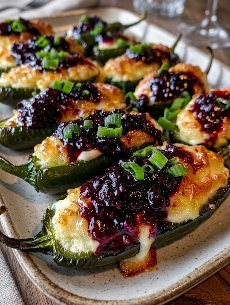 Blueberry Brie Jalapeño Poppers