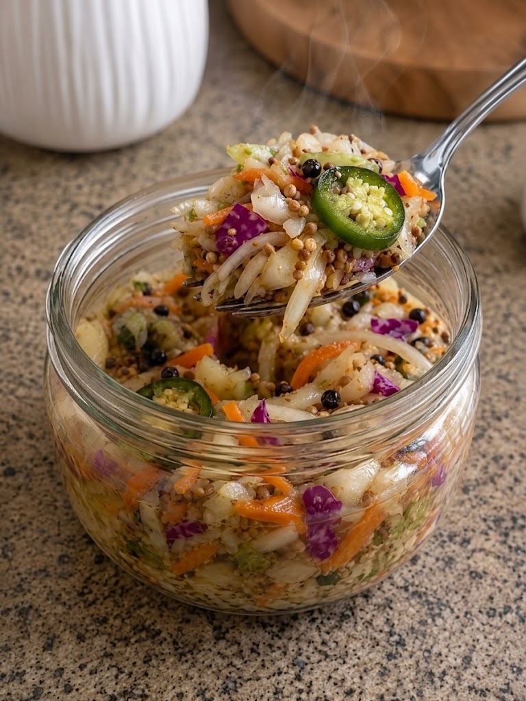 20-Minute Spicy Pickled Slaw