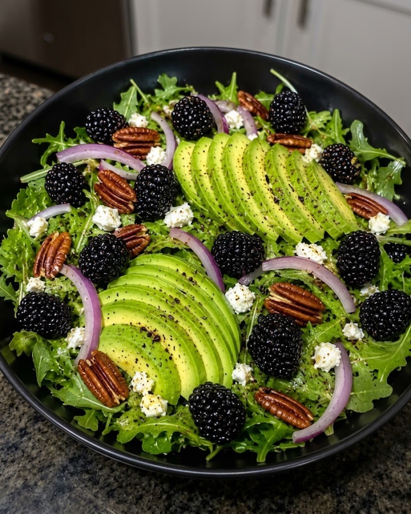 Blackberry & Avocado Salad with Maple Lemon Vinaigrette