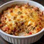 Cheesy Low Carb Chicken Taco Casserole