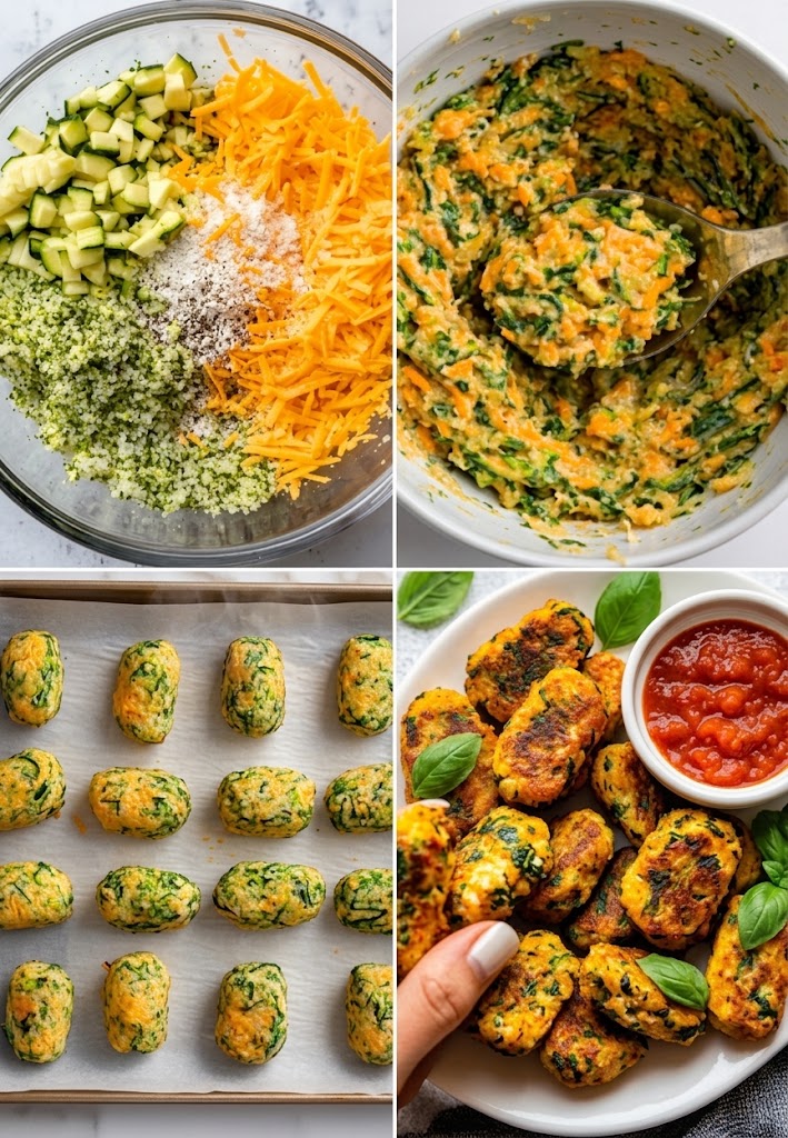 Vegan Zucchini Tater Tots