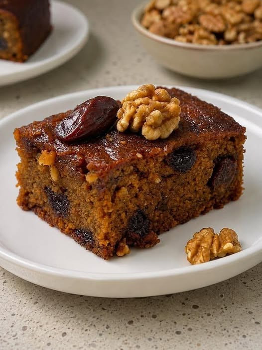 Date and Walnut Cake (No Flour)