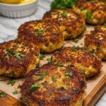 Vegan Lemon Garlic Chickpea Cakes