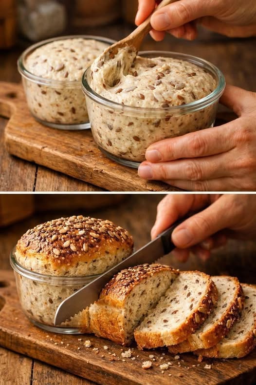 3-Ingredient Seeded Bread