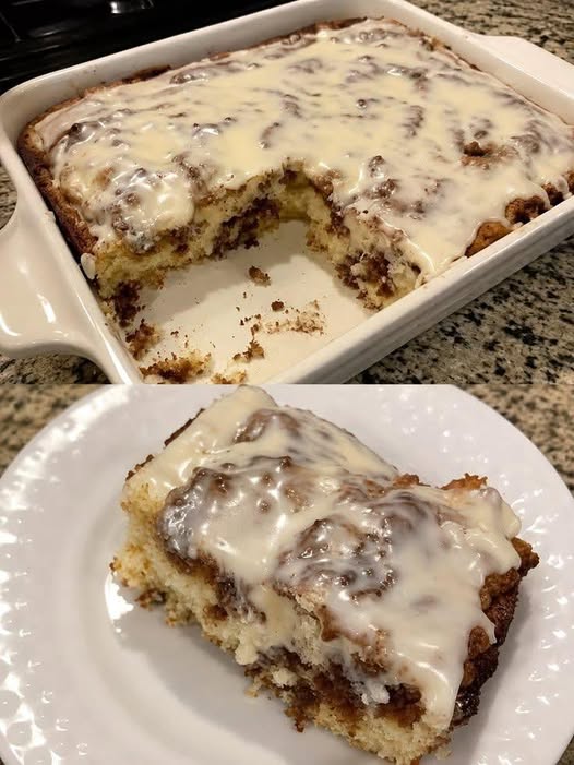 Vegan Cinnamon Roll Cake