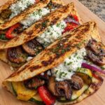 Grilled Mediterranean Veggie Quesadillas