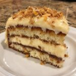 Vegan White German Chocolate Cake with a Cheesecake Center
