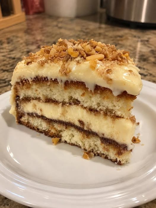 Vegan White German Chocolate Cake with a Cheesecake Center