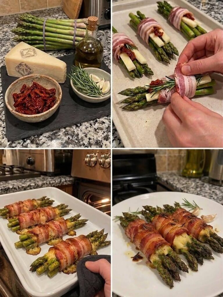 Bacon Cheddar Wrapped Asparagus