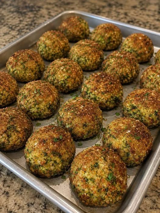 Lemon Garlic Broccoli Falafel