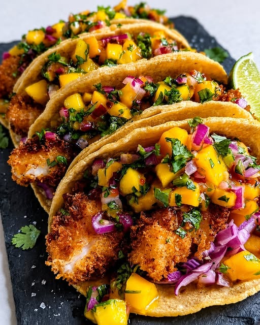 Fish Tacos with Mango Salsa