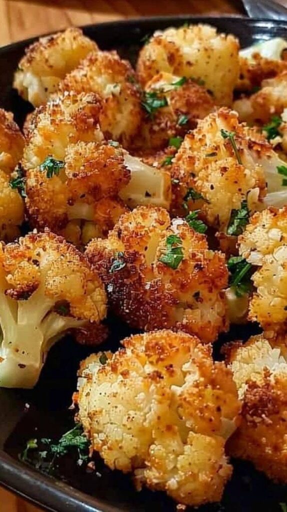 Crispy Parmesan Roasted Cauliflower in the Air Fryer
